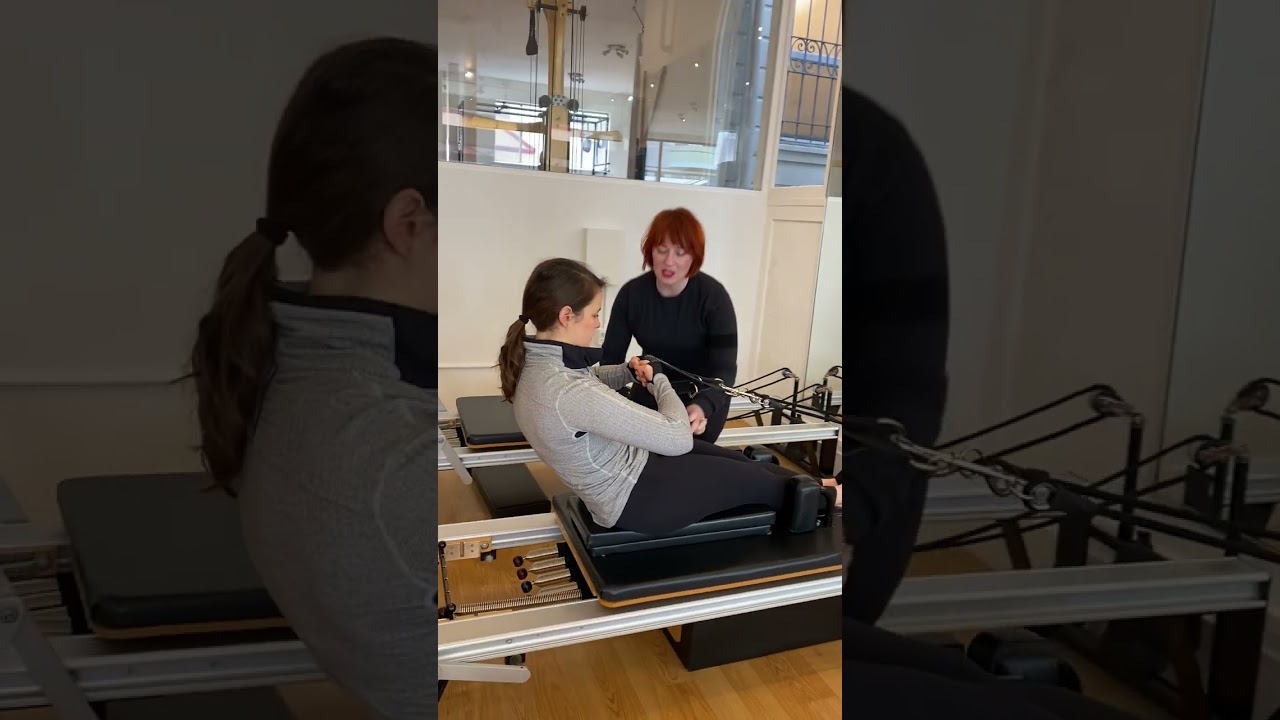 Back Rowing Round Back on the Pilates Reformer