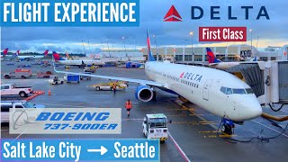 🇺🇸  FLIGHT EXPERIENCE  DELTA   Boeing 737-900(ER)   SALT LAKE CITY → SEATTLE   FIRST CLASS