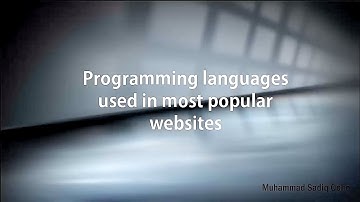 Programming languages used in most popular websites