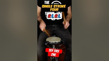 How to Play a Single Stroke Four 🥁 (Quick Drum Rudiments)