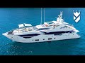 Sensational sunseeker charter yacht with outdoor movie theatre