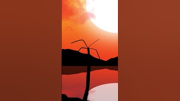 Sunset Drawing #shorts #viral