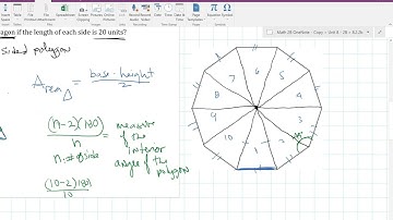 CPM Math 2 Section 8.2.2 #8-50 (Area of a regular polygon)