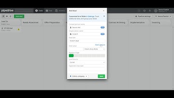 Pipedrive - how to add a new deal