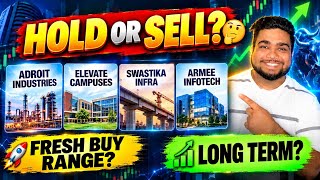 4 IPOs LISTING STRATEGY?🤔| FRESH BUY RANGE?🔥🚀| GMP | elevate campuses ipo | adroit industries ipo