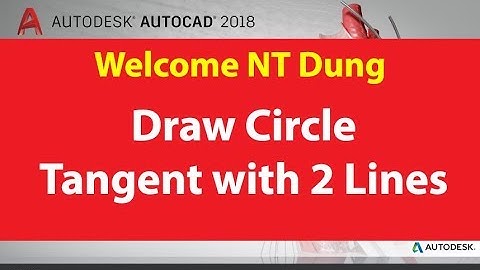HOW TO DRAW A CIRCLE TANGENT TO TWO LINES IN AUTOCAD 2018