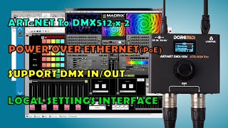 【DOREMiDi】Introduction to The New Art-Net DMX-1024 PoE Box With Freestyler (ATD-1024 Pro) Net Worth