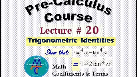 Pre-Calc Course, Lec # 20 (Trig. & Co-function Identities)