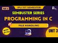 PROGRAMMING IN C | FILE HANDLING | UNIT-3 (PART-5) | IPUNEX | NEXERA
