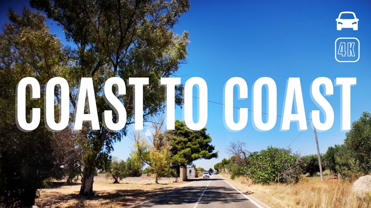 🇮🇹 Puglia Coast to Coast Drive: Gallipoli to Ostuni (4K Ionian to Adriatic Road Trip)