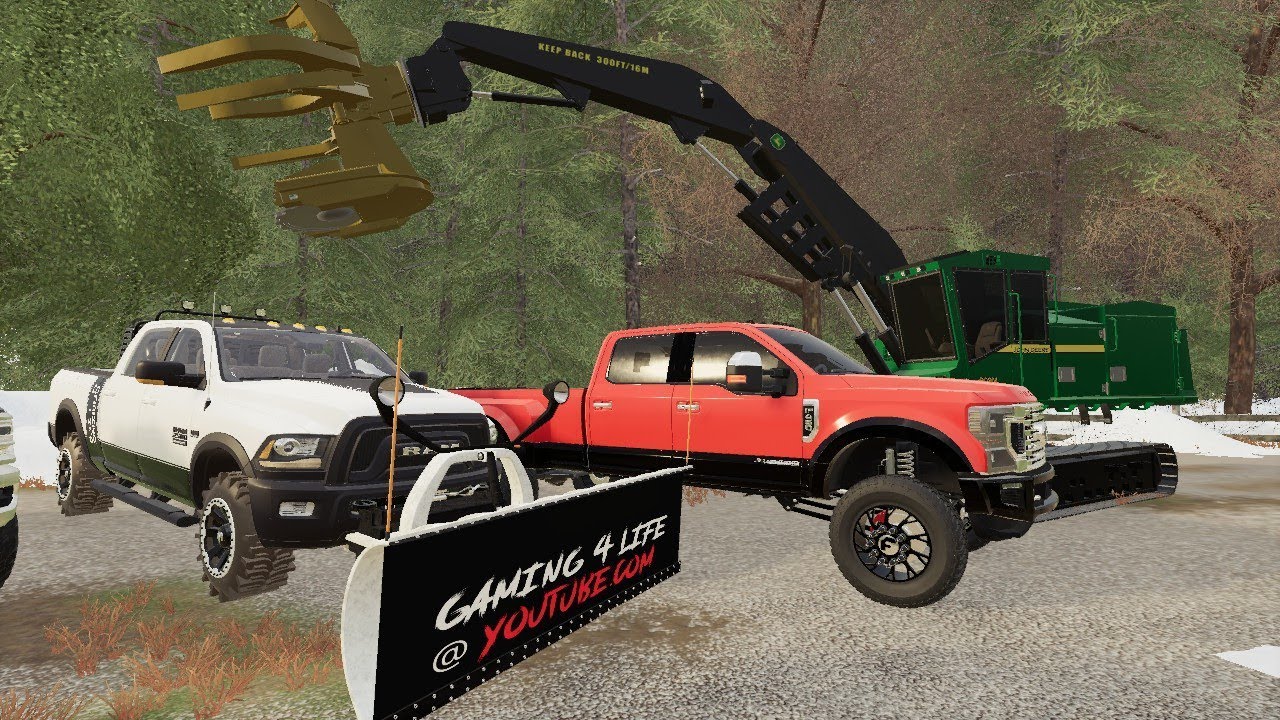 FS19 MODS - LOGGING IN A BLIZZARD - FARMING SIMULATOR 19