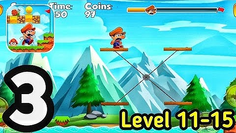 super bino go gameplay walkthrough part 3, levels 11-15 ( ios, android )