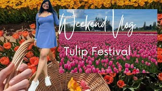 Come along to explore tulip fields with me #marathivlog #tulipfields #michigan