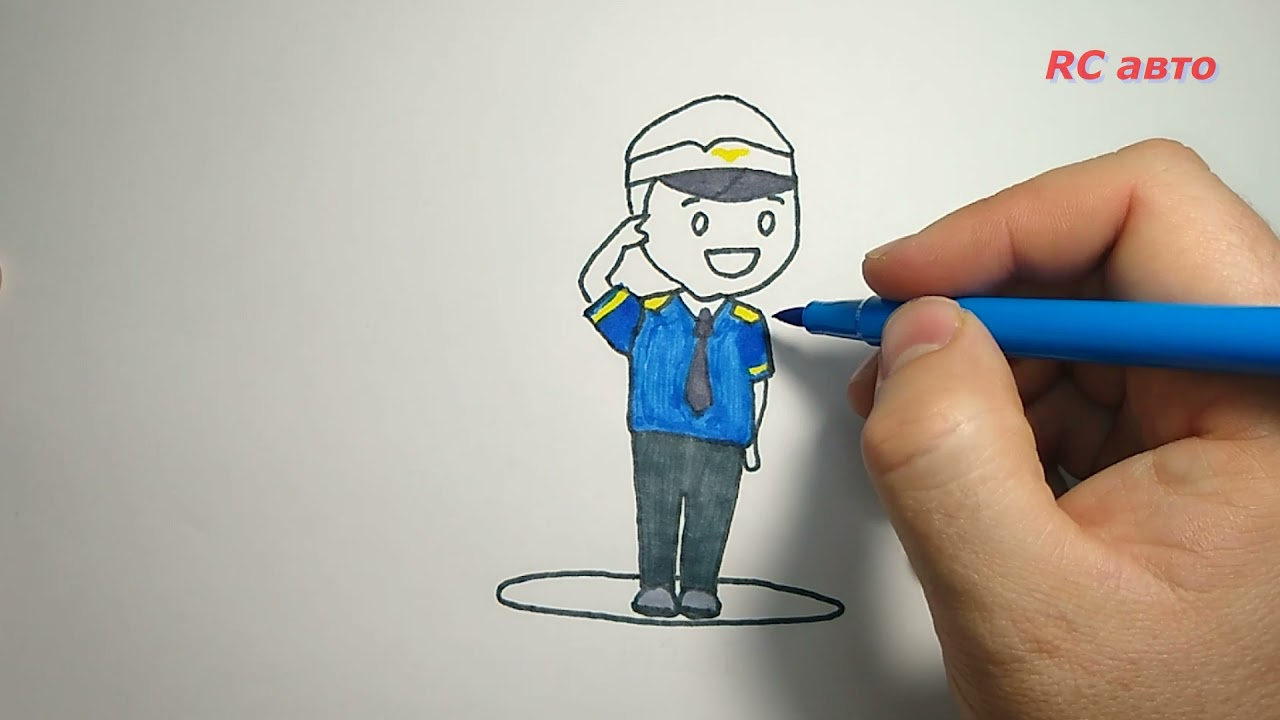 Как нарисовать Пилота / How to draw a pilot