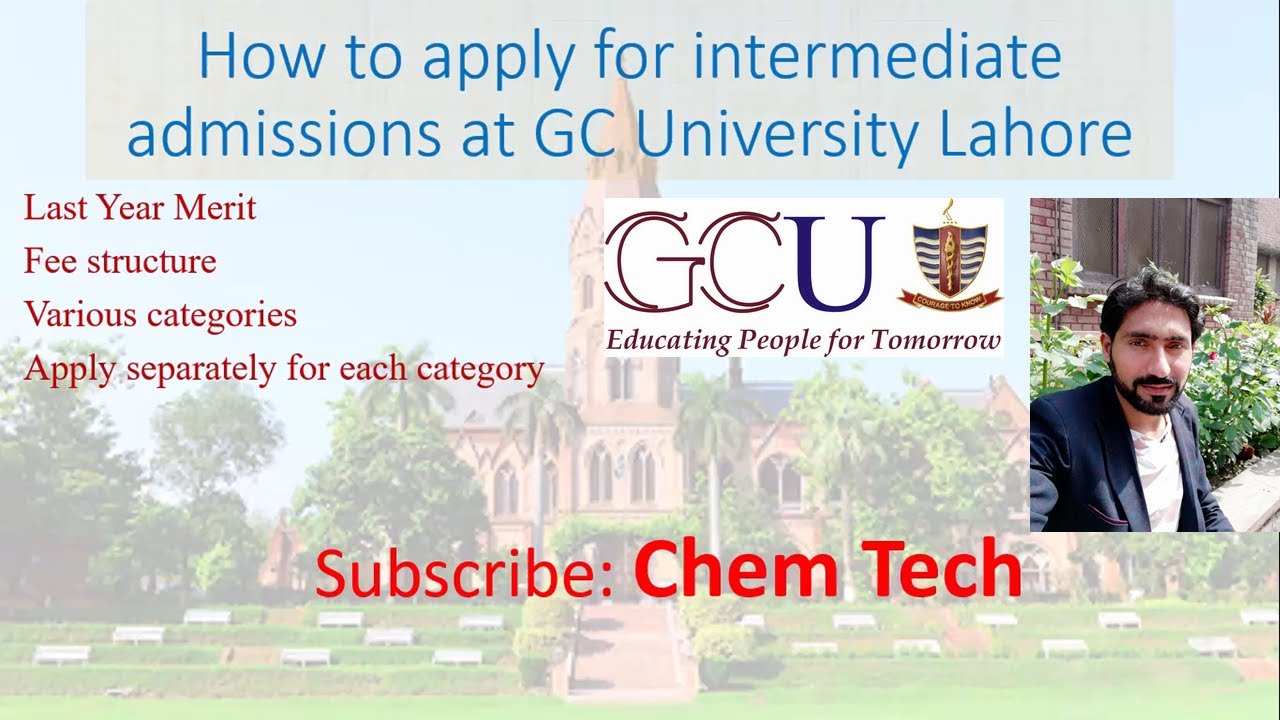 How to apply for intermediate|undergraduate|Bechlors|Masters|MPhil| admissions at GCU Lahore