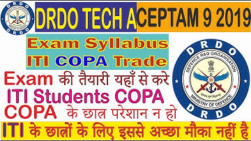 DRDO Syllabus For COPA ITI Students |Tech A  Important topics Section B | The brighter institute