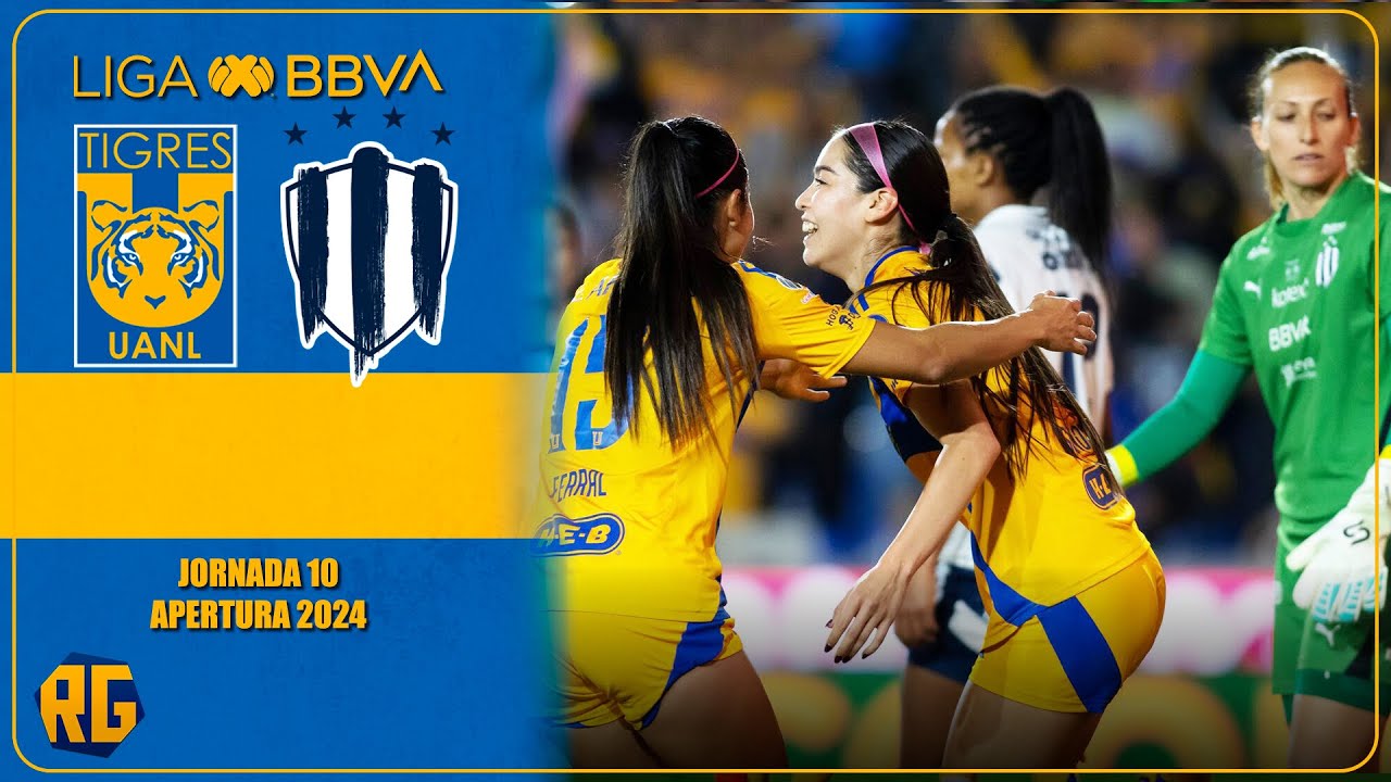 TIGRES FEMENIL VS RAYADAS | RESUMEN | Liga Mx J10 Apertura 2024 - YouTube