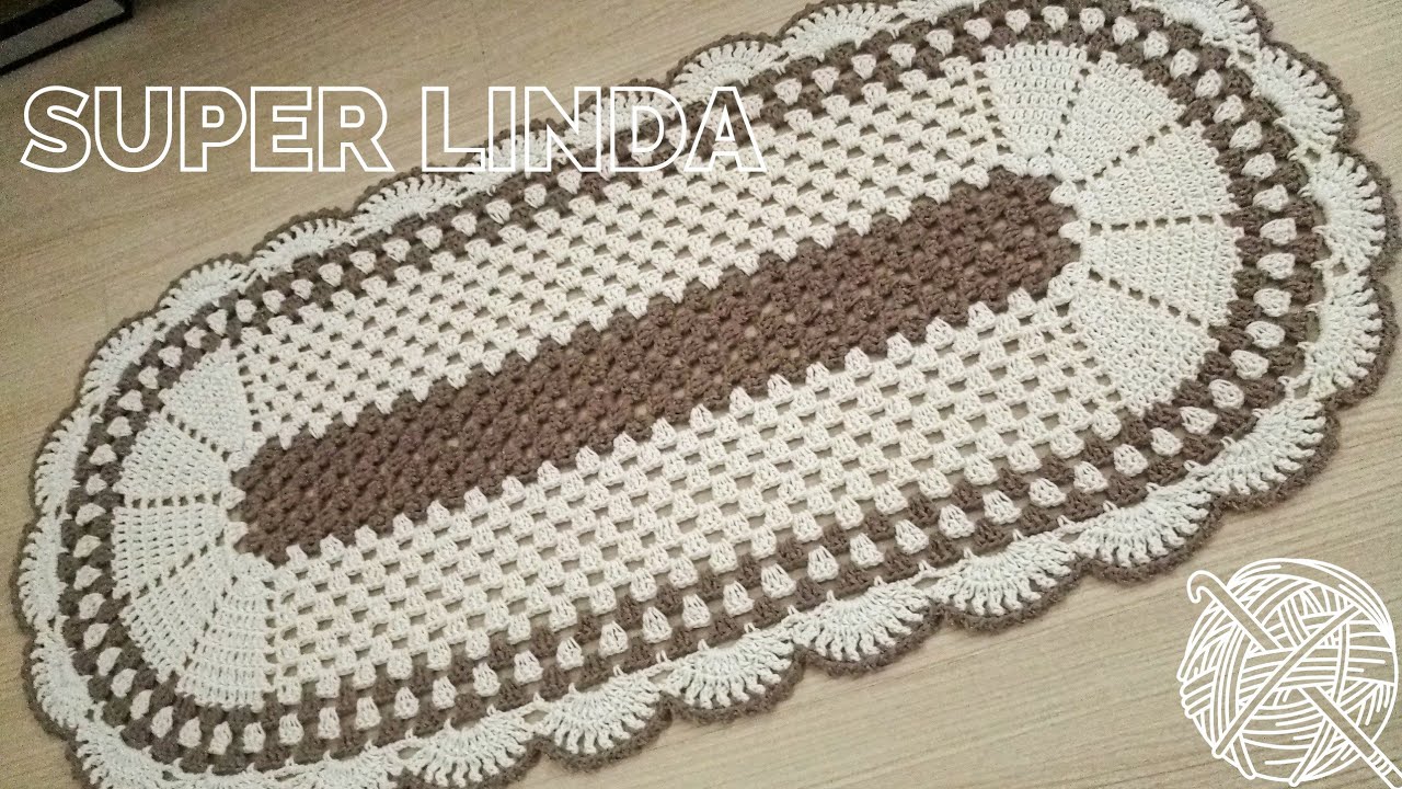 PASSADEIRA 1,20m MODELO @janinefreitas #producaodecroche #passadeirafacil #passadeiradecroche