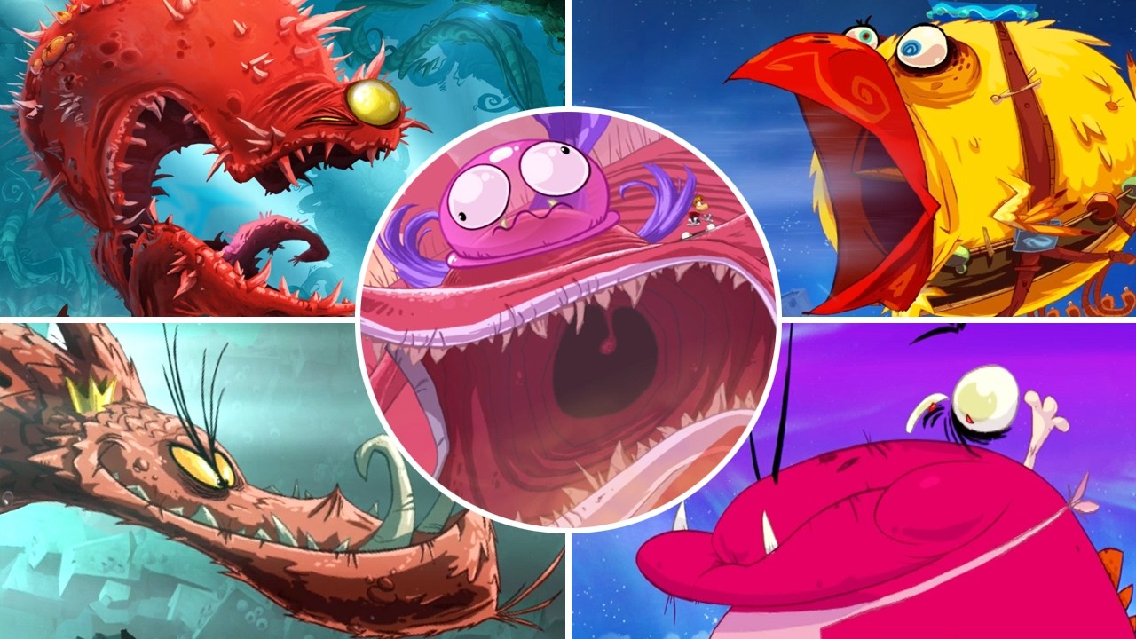 Rayman Origins - All Bosses (No Damage) - YouTube