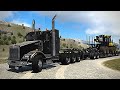 Kenworth T800 - (Huge Heavy Haul) - Lowboy Log Forwarder - American Truck Simulator ATS 1.40 - 4K