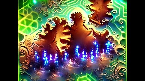 "glowing fractals on circuitboard background" - CLIP+VQGAN (Text-to-Image) #pollinations #generative