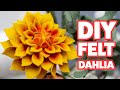 How to make dahlia felt flower   diy dahlia felt flower tutorial