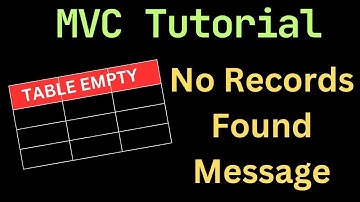 MVC No records found message