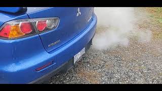 Evo X cammed cold start straight piped