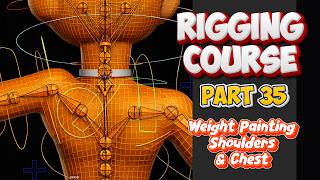 Rigging with Advanced Skeleton - Part 35 - Weight painting shoulder and chest