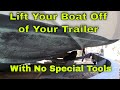 How To Lift a Boat Off Of Trailer on Land - My 2000 Boston Whaler Dauntless