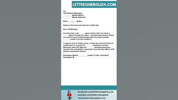 Request Letter for Provisional Interest Certificate