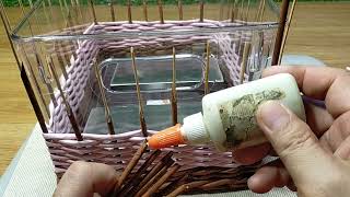 How To Weave Picnic Basket // Diy Storage Basket🧺🧺