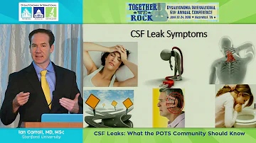 CSF Leaks - What the POTS Community Should Know, presented by Dr. Ian Carroll