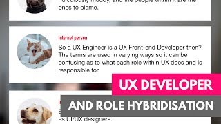 Let's Talk UX Developer and Role Hybridisation