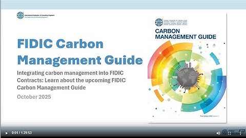 Integrating carbon management into FIDIC Contracts