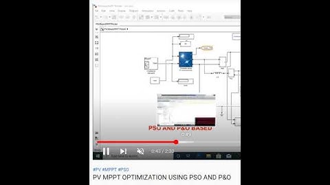 PV MPPT OPTIMIZATION USING PSO AND P&O