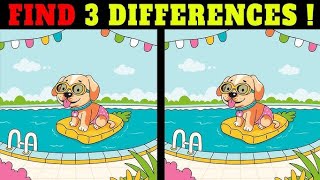🐶 Find 3 Differences Challenge | Spot the Difference Puzzle #Shorts #Shortfeed #Liveshorts