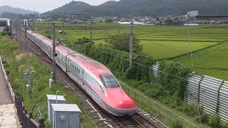 秋田新幹線e6系 こまち 列車交換 大釜駅 Akita Shinkansen Youtube