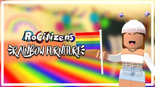 RoCitizens RAINBOW FURTNITURE!! || UPDATE OVERVIEW