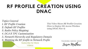 RF Profile Creation (How to Deploy SD-Access Wireless using DNAC Part-4)