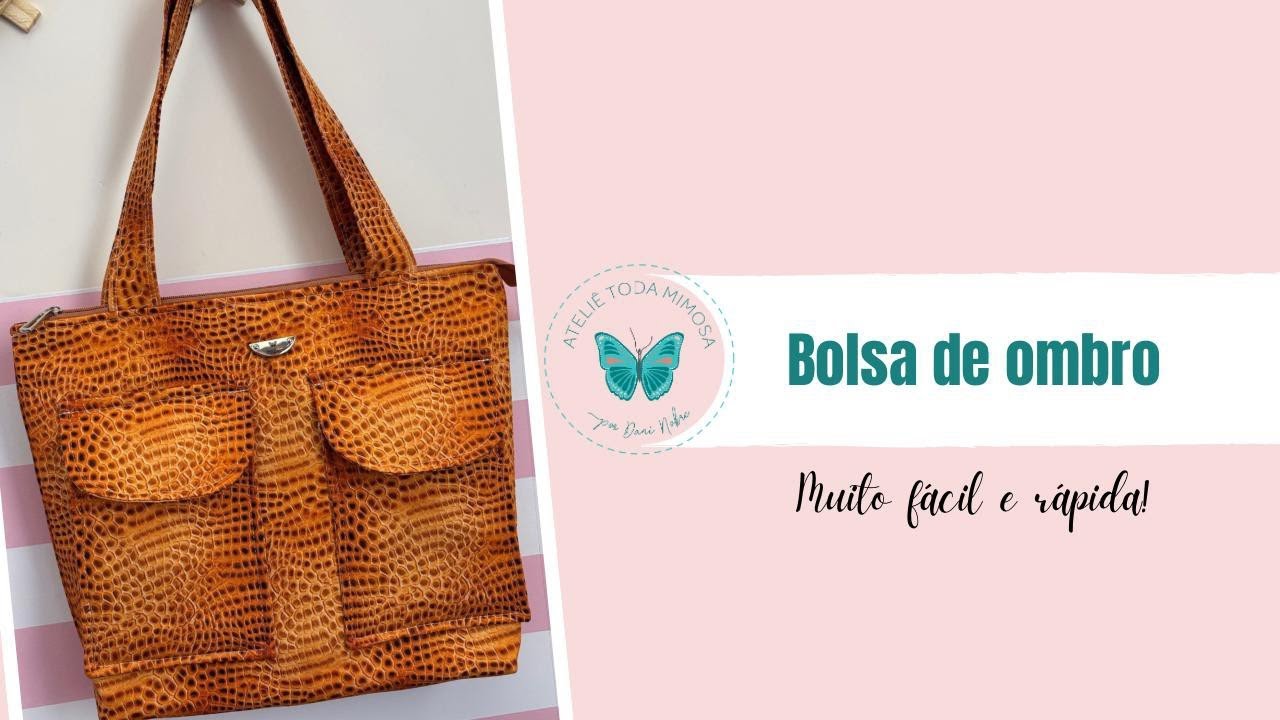 Como fazer uma bolsa com zíper #costura 