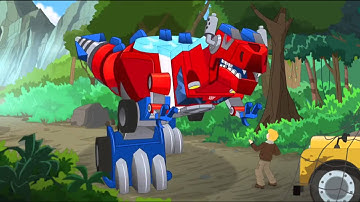 Transformers Rescue Bots Optimus Prime vs Quarry