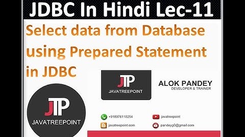 JDBC connectivity in hindi lec-11(data selection from oracle database )