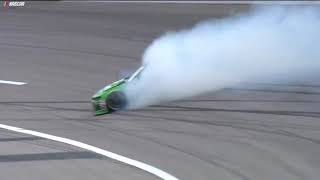 Larson spins during Kansas qualifying