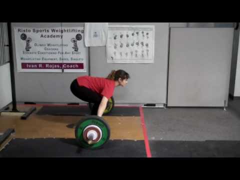 Risto weightlifting academy's Gwen Sisto snatching...