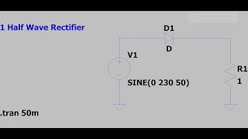 Electronic Basic 1:LTspice design and simulate 1 Half Wave Rectifier