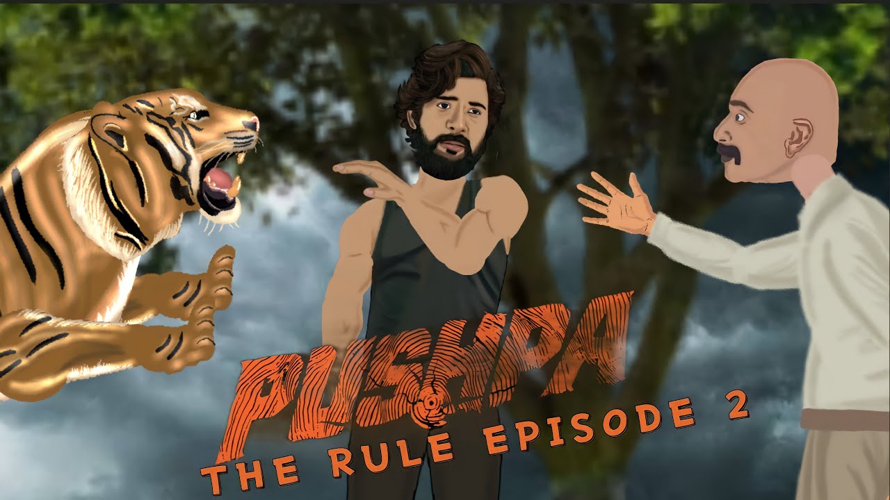 Pushpa episode 2 tiger fight animation|| allu arjun || fahad fazil || cartoon animation