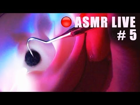 🔴Live ASMR. Ear Brushing, Cleaning, Glass Dropper, Tweezers✨