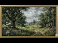 Stone Cottage &amp; Bridge | Moody Countryside Painting | Frame TV Art 4K