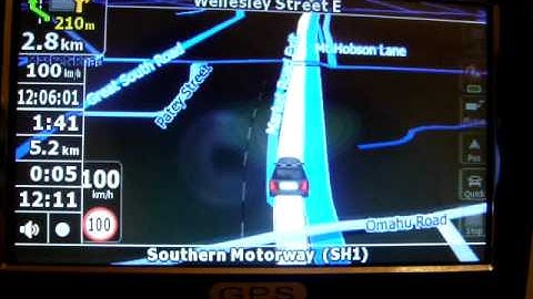 simulation of igo navigation- no right/left turn, in high way--new zealand
